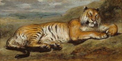 Descanso do tigre, c. 1830. de Pierre Andrieu