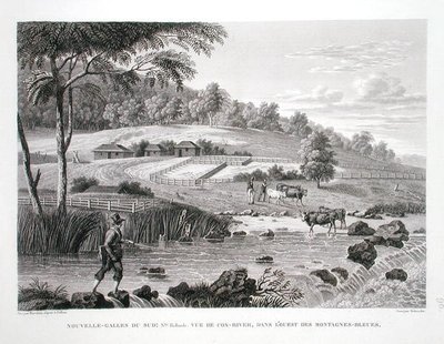 New South Wales, New Holland: Vista do Rio Cox, a oeste das Blue Mountains, de 