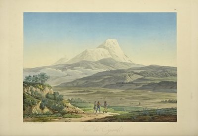 Vista do Cajambe, gravado por Bouquet, ilustração de 