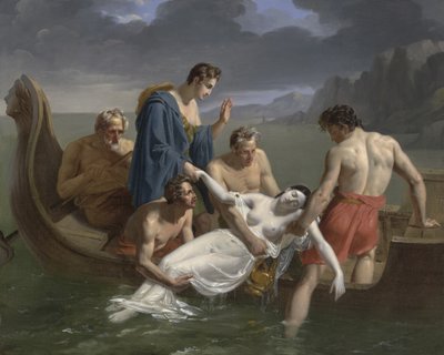 A morte de Safo, 1819 de Pierre Antoine Augustin Vafflard