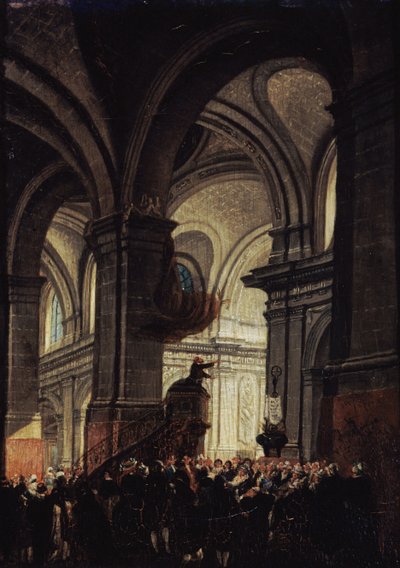 Sermão de um Capuchinho na Igreja de São Roque, 1780. de Pierre Antoine Demachy