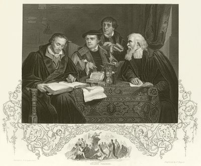 Luther, Melancthon, Pomeranus e Cruciger de Pierre Antoine Labouchere