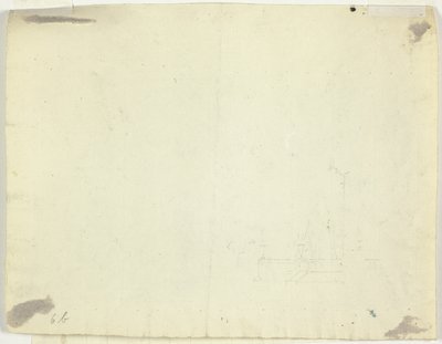 Esboço de uma entrada em arco para um terraço de Pierre Antoine Mongin