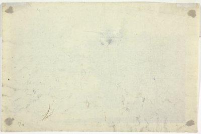Esboço de um jardim com uma escada de Pierre Antoine Mongin