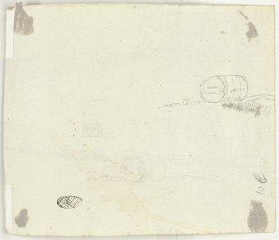 Esboços de um barril e outros objectos de Pierre Antoine Mongin