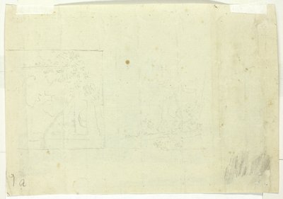 Dois esboços de um parque de Pierre Antoine Mongin