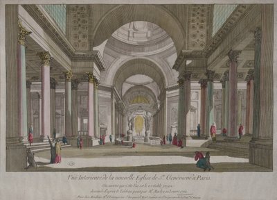 Vista, de, a, interior, de, a, panteão, em, paris de Pierre Antoine de Machy