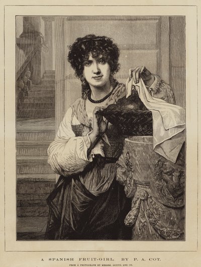 Uma menina frutífera espanhola de Pierre Auguste Cot