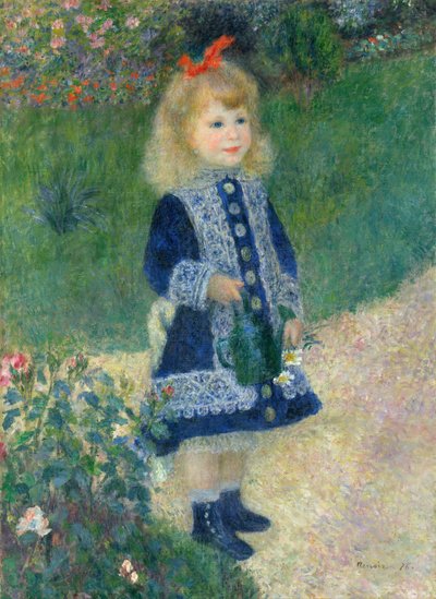 Uma rapariga com um regador de Pierre-Auguste Renoir