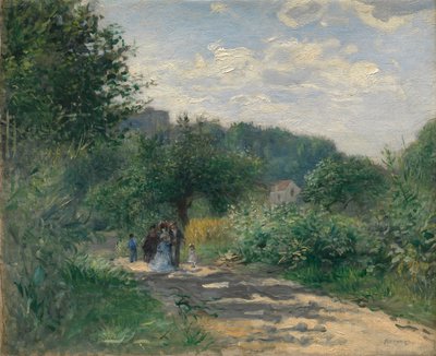 Uma estrada em Louveciennes, c. 1870. de Pierre Auguste Renoir