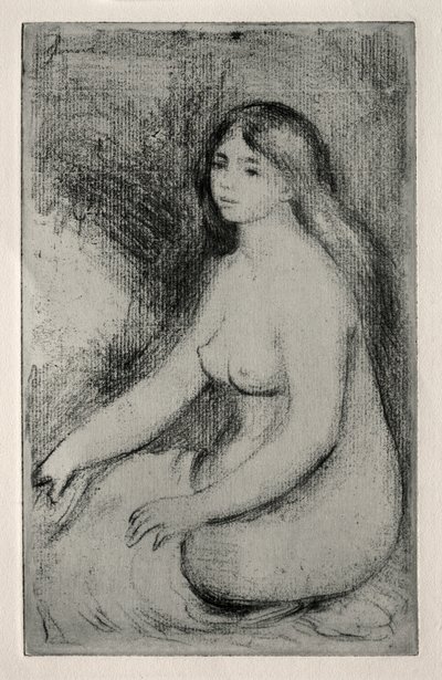 Banhista sentado, c. 1905. de Pierre Auguste Renoir