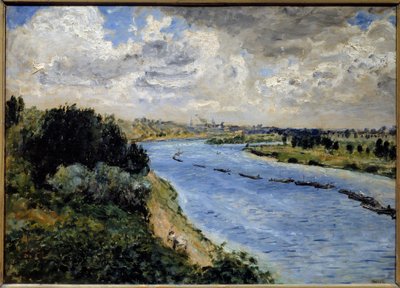 Batelão no Sena. Pintura de Pierre Auguste Renoir (1841-1919) de Pierre Auguste Renoir