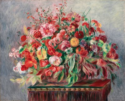 Cesta de flores; Cesta de flores, 1890 de Pierre Auguste Renoir