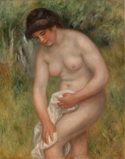 Secagem do banhista por conta própria de Pierre Auguste Renoir