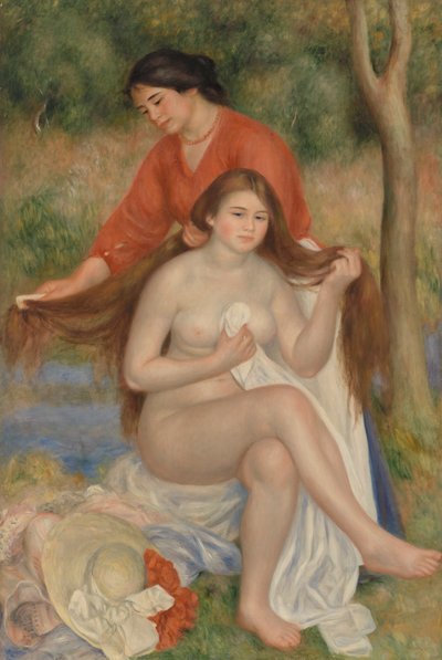Banhista e Criada (La Toilette de la baigneuse) de Pierre Auguste Renoir