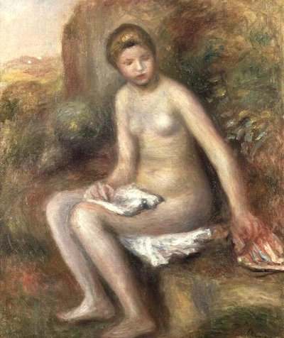 Banhista numa rocha de Pierre Auguste Renoir