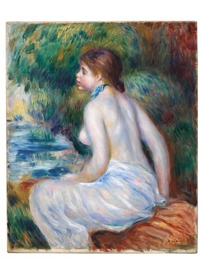 Banhista sentado, 1890 de Pierre Auguste Renoir