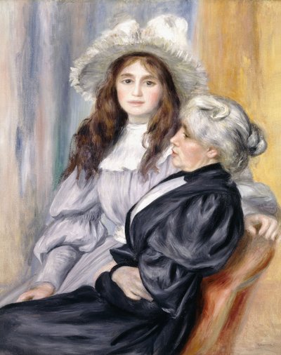 Berthe Morisot e sua filha, Julie Manet, 1894 de Pierre Auguste Renoir