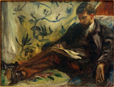 Retrato de Edmond Maître no sofá de Pierre Auguste Renoir