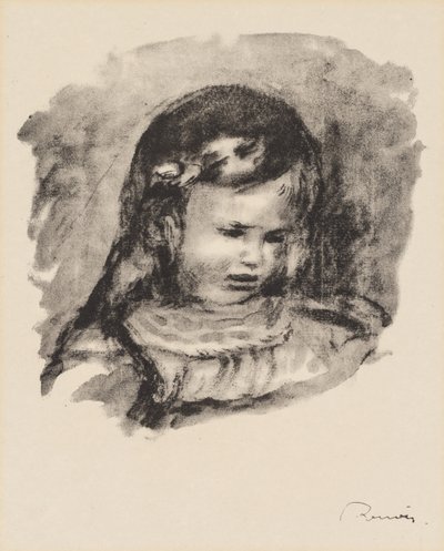 Claude Renoir, a cabeça baixa de Pierre Auguste Renoir