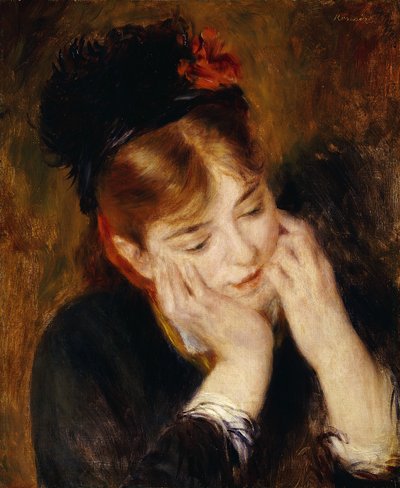 Contemplação, 1877 de Pierre Auguste Renoir