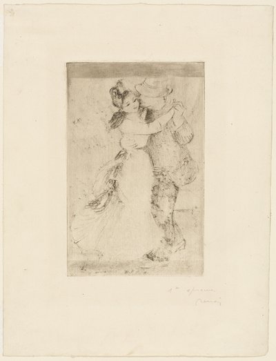 Dança no país de Pierre-Auguste Renoir