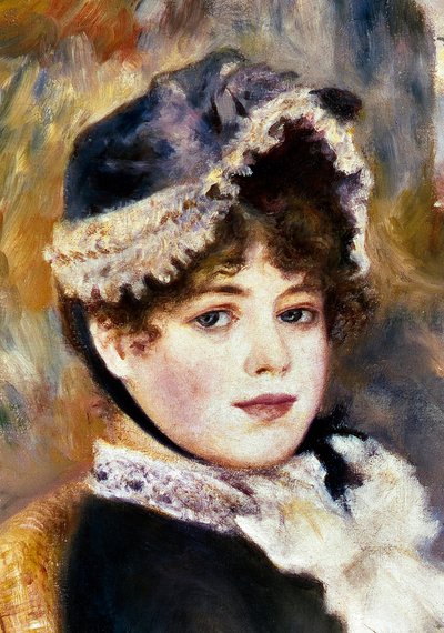 Detalhe de "Na praia". Pintura de Pierre Auguste Renoir (Pierre-Auguste de Pierre Auguste Renoir