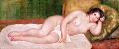 Fêmea nua num sofá de Pierre Auguste Renoir
