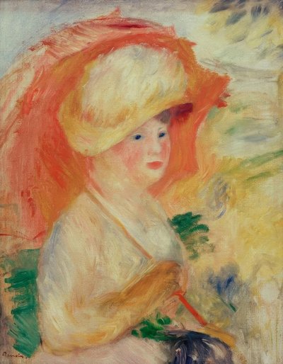 Mulher com um guarda-sol de Pierre Auguste Renoir