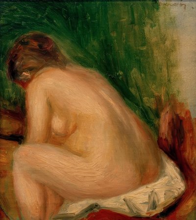 Mulher nua sentada de Pierre Auguste Renoir