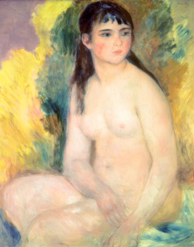 Mulher nua sentada de Pierre Auguste Renoir