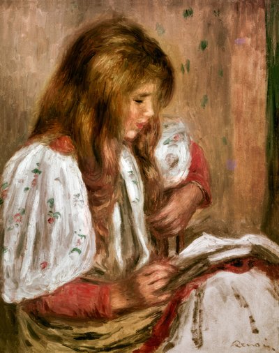 Menina de branco de Pierre Auguste Renoir