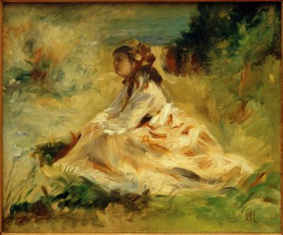 Mulher em um prado (Lise Tréhot) de Pierre Auguste Renoir