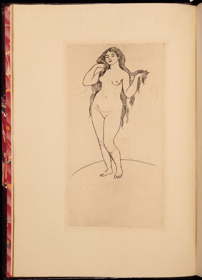 Frontispício de uma antologia de obras de Stephane Mallarme, 1891 de Pierre Auguste Renoir