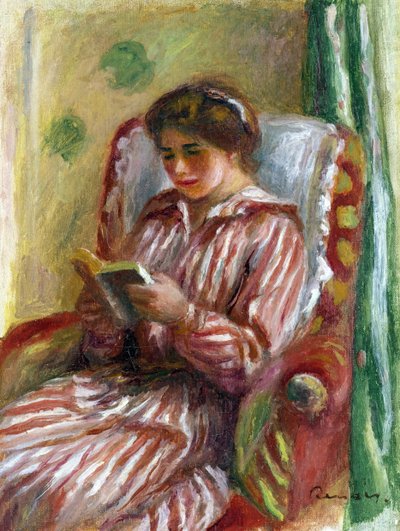 Gabrielle Reading - Pintura de Pierre Auguste Renoir (1841-1919) de Pierre Auguste Renoir
