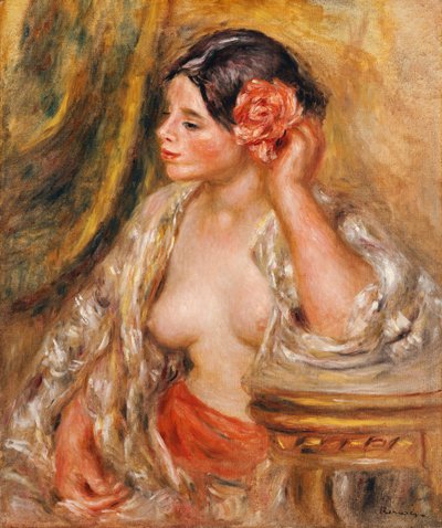 Gabrielle um filho Coiffure, 1910 de Pierre Auguste Renoir