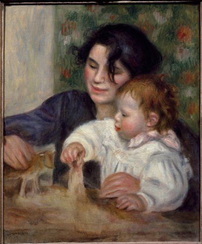 Gabrielle et Jean - Retrato do filho do pintor, Jean Renoir de Pierre Auguste Renoir