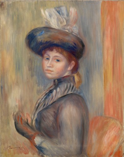 Rapariga em cinzento-azul de Pierre Auguste Renoir