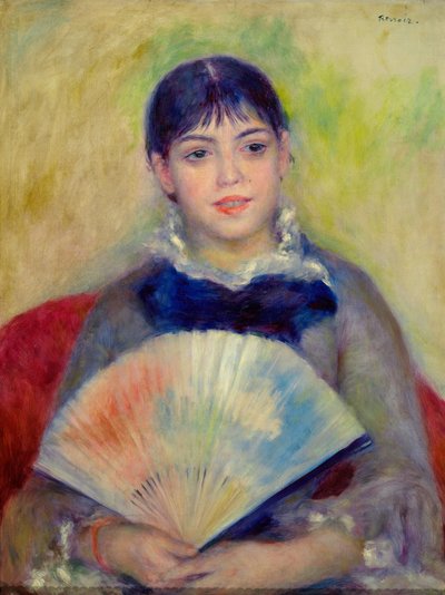 Rapariga com ventilador de Pierre Auguste Renoir