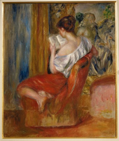 O leitor (óleo sobre tela) de Pierre Auguste Renoir