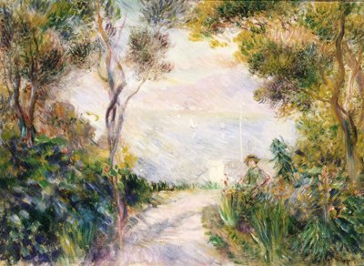 Paisagem, fim do caminho de Pierre Auguste Renoir