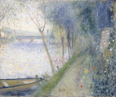 Paisagem à beira do Sena com a Pont d "Argenteuil de Pierre Auguste Renoir