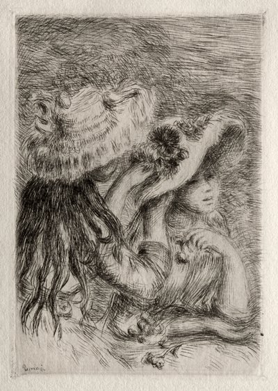 O chapéu preso de Pierre Auguste Renoir