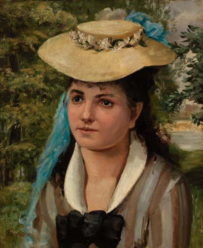 Lise em um chapéu de palha de Pierre Auguste Renoir