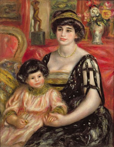 Sra. Josse Bernheim-Young e seu filho Henry, 1910 de Pierre Auguste Renoir