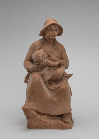 Maternidade: Madame Renoir e Filho, c. 1916. de Pierre Auguste Renoir
