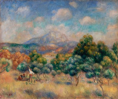 Montagne Sainte-Victoire (Paisagem) de Pierre Auguste Renoir
