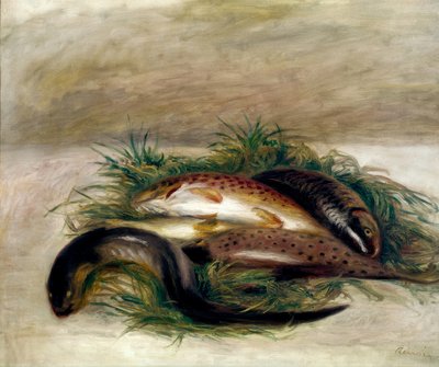 Ainda vida com peixe de Pierre Auguste Renoir