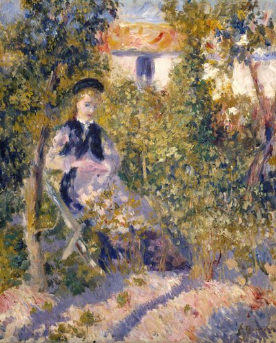Nini no jardim de Pierre Auguste Renoir