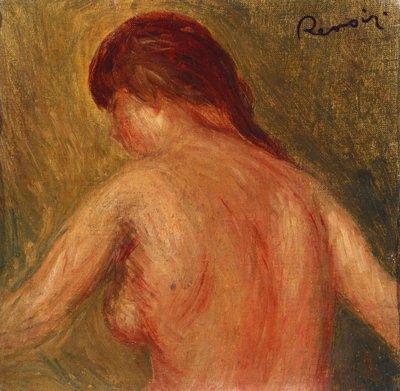 Torso feminino nu, na parte de trás de Pierre-Auguste Renoir